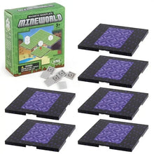 Lot 6 plaques magnétiques minecraft avec surfaces texturées noires et violettes pour base plate modulaire