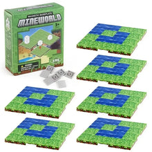 Lot 6 plaques magnétiques minecraft avec plaques magnétiques vertes et bleues à motifs pixelisés dherbe et deau