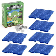 Lot 6 plaques magnétiques minecraft bleu pour base magnétique en tuiles pour jeu de construction mineworld