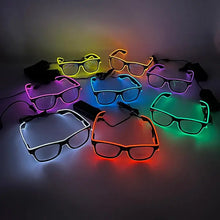 Ensemble de lunettes lumineuses pour soirées avec clignotement lent et fil électroluminescent aux couleurs vives