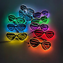 Collection de lunettes lumineuses fil électroluminescent multicolores avec clignotement lent pour soirées et déguisements
