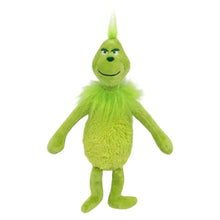 Pluche lutin vert grognon de noël avec corps vert vif en peluche douce et cheveux épineux assortis