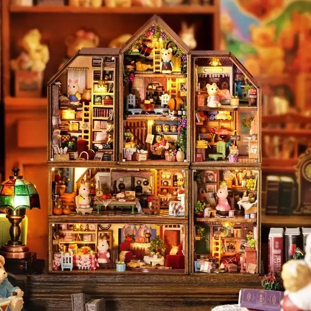 Maison De Poupée Miniature En Bois DIY à Assembler - Kit Créatif Avec Meubles Et Lumières LED, échelle 1:24 - 3