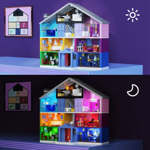 Maison lumineuse aux sept pièces colorées en 1426 éléments avec éclairage intérieur vibrant et multicolore