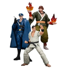 Figurines maîtres de combat 1 sur 18 avec combattants aux silhouettes distinctes en tenue bleue, verte et blanche