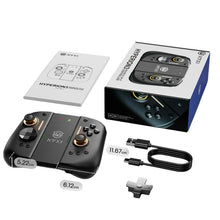 Manette nyxi hyperion3 pour switch 2 noire avec sticks analogiques et boutons dorés design ergonomique élégant
