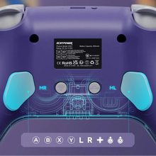 Manette sans fil echtpower es01 pro pour switch 2 avec joysticks à effet et grips texturés bleu clair