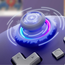 Manette sans fil pro pour switch 2 avec joystick à effet echtpower wireless pro et éclairage rgb bleu et violet
