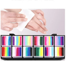 Plateau maquillage palette arc-en-ciel soluble 12 couleurs avec teintures en mousse vibrantes multicolores