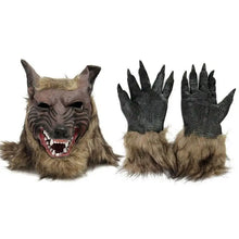 Masque et gants de loup en Latex pour Halloween - Enjouet