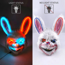 Masque Lapin Horreur Halloween Néon LED - Enjouet