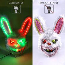 Masque Lapin Horreur Halloween Néon LED - Enjouet