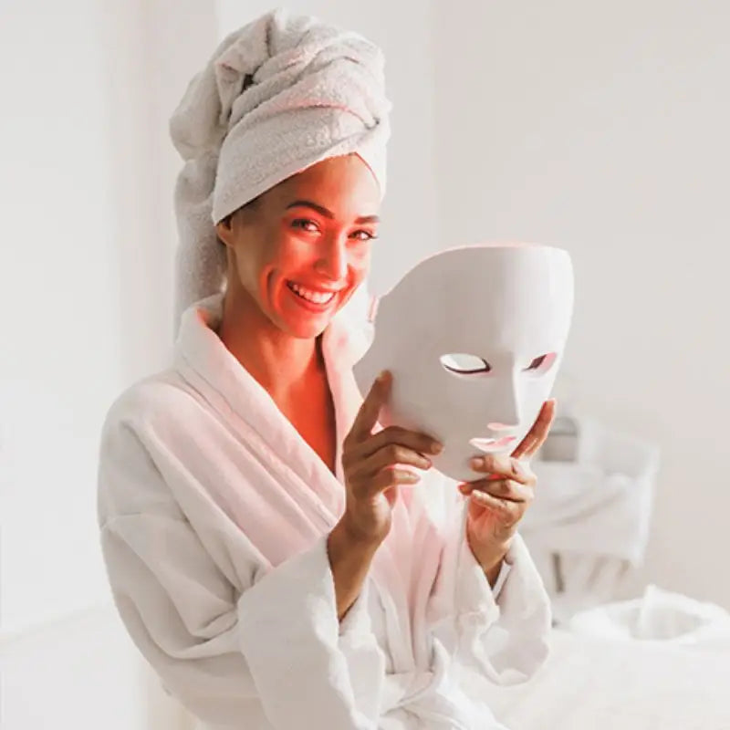 Masque visage LED thérapie photons - Enjouet