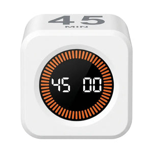 Rechargeable flip cube timer with LED display