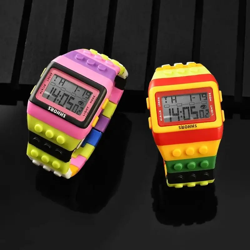 Montre Digital Reloj LED Lego Enjouet