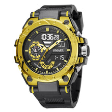 Montre enfant quartz waterproof alarme en or et noir avec cadran multifonction chronographe compagnon idéal pour déguisement carnaval