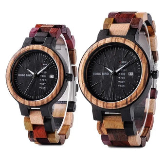 Montres Quartz en bois pour couple - Enjouet