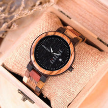 Montres Quartz militaire en bois pour hommes - Enjouet