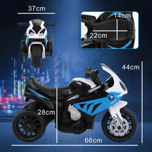 Moto électrique pour enfants bleu et noir avec logo bmw idéale pour magasins de jouets et déguisement carnaval