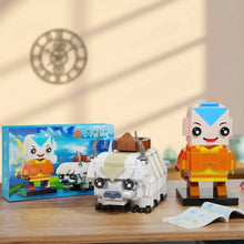 Nanoblock avatar maître set avec modèle détaillé de lego avatar aang en robes orange et coiffe bleue