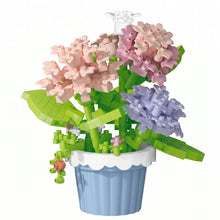 Nanoblock mini fleur pastel en briques plastique avec pot bleu décoré idéal magasins de jouets et déguisement carnaval