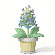 Nanoblock mini fleur avec pot en lego pastel vert clair bleu lavande dans un magasin de jouets pour déguisement carnaval
