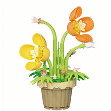 Nanoblock mini fleur avec pot en plastique coloré jaune et orange idéale magasins de jouets et déguisement carnaval
