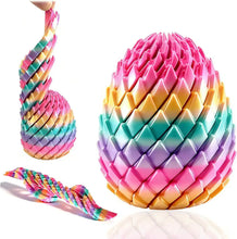 Fidget œuf de dragon anti-stress en plastique segmenté arc-en-ciel format compact idéal magasins de jouets