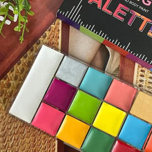 Palette de maquillage artistique visage et corps avec 12 couleurs vives en aquarelle pour maquillage artistique visage