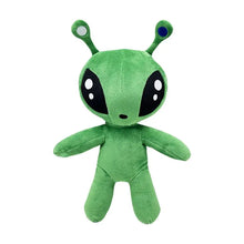 Peluche alien vert 30cm en peluche douce avec grands yeux noirs et antennes, jouet alien vert câlin