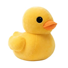 Peluche canard jaune géant avec texture veloutée douce et bec orange en peluche canard jaune de haute qualité