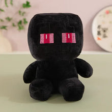 Peluche minecraft creeper 25cm en peluche noire avec yeux roses brodés inspirée du monster enderman minecraft