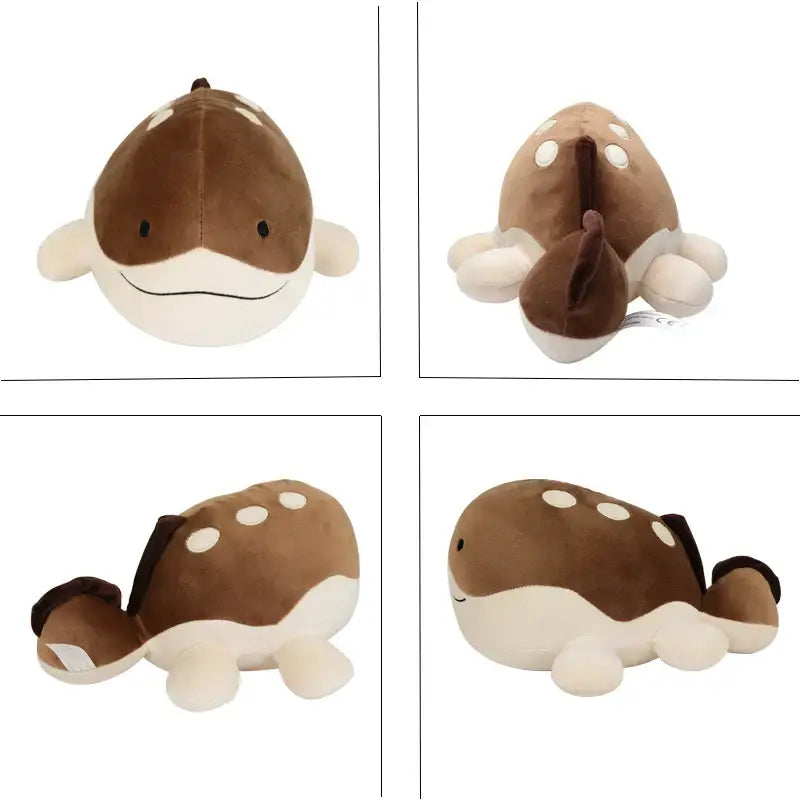 Peluche Pokémon Terraiste Clodsire en peluche marron et blanc, doux et câlin