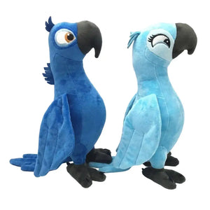 Blue Cartoon Parrot Plush 30 cm