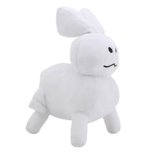 Peluche personnage de jeu fantastique 25 cm blanche en peluche avec traits noirs simples style dessin