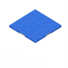 Plaque base magnétique bloc minecraft en panneau de sol en mosaïque bleue avec bords emboîtables