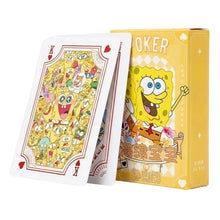 Cartes poker anime japon jaune avec illustrations vibrantes et dos à thème spongebob pour poker anime japon 54 pièces