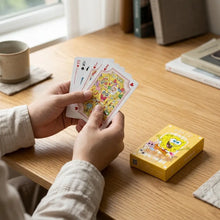 Jeu de cartes poker anime japon jaune spongebob avec 54 pièces illustrées colorées style cartoon