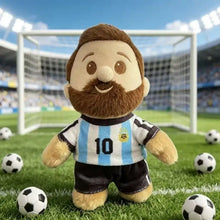 Porte-clés peluche joueur bearded soccer player argentina jersey numéro 10 peluche à accrocher