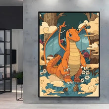 Poster Peinture Pokemon Nature - Enjouet