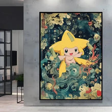 Poster Peinture Pokemon Nature - Enjouet
