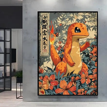 Poster Peinture Pokemon Nature - Enjouet