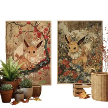 Poster Peinture Pokemon Nature - Enjouet