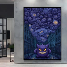 Poster Pikachu Snorlax Van Gogh - Enjouet