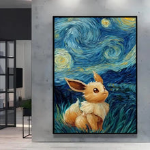 Poster Pikachu Snorlax Van Gogh - Enjouet