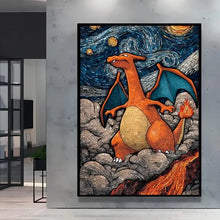 Poster Pikachu Snorlax Van Gogh - Enjouet