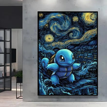 Poster Pikachu Snorlax Van Gogh - Enjouet