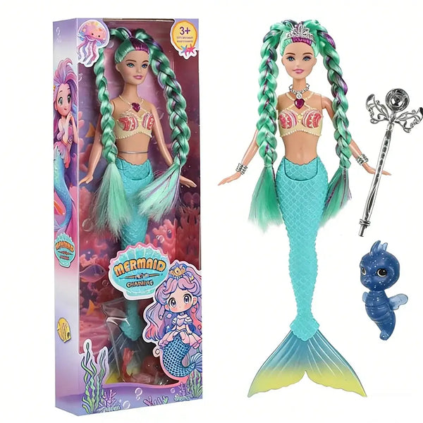 Poupée sirène lumineuse et musicale 30 cm