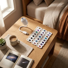 Projecteur usb ciel étoilé avec lampe de bureau blanche usb à cou flexible et tête sphérique en plastique élégant