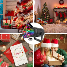 Projecteur de noël noir usb avec lentille circulaire projetant des motifs lumineux colorés pour déguisement carnaval